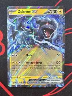 Zekrom EX 034/086 Double Rare Pokemon TCG SV Black Bolt Pack Fresh Near Mint - Image 1
