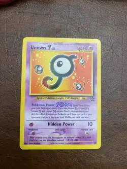 Unown (J) Pokemon Wizards of the Coast Exclusive Black Star Promo #38 1999 - Image 1
