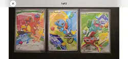 Pokemon First Partner Illustration Kanto Bulbasaur Charmander Squirtle 37 38 39 - Image 1