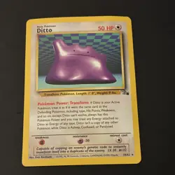 Pokemon TCG Ditto 18/62 Fossil Basic Regular 50 HP Rare Unlimited English - Image 1
