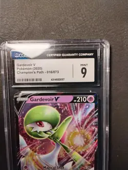 Pokemon Gardevoir v Holo Ultra Rare 16/73 Champions Path CGC 9 Mint Graded - Image 2