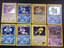 Pokemon Vintage Damaged Holo Lot Sabrina's Gengar, Blastoise, Dark Raichu 1999 - Image 1