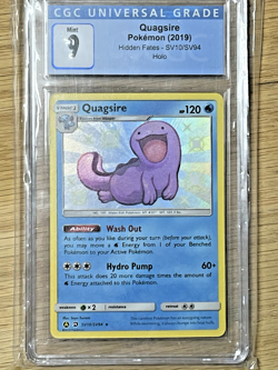 Pokemon CGC 9 Quagsire SV10/SV94 Hidden Fates Shiny Vault Holo Graded - Image 3