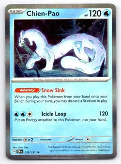Pokemon Chien-Pao Surging Sparks SSP RARE HOLO 056/191 Oka NM - Image 1