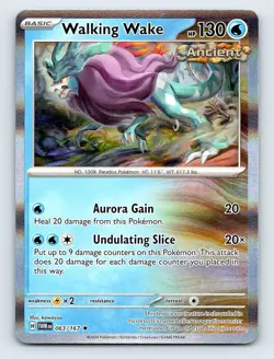 2024 Pokemon Twilight Masquerade 063/167 Walking Wake Rare Holo - Image 1