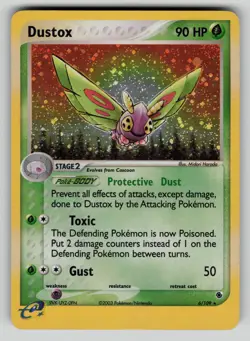 Dustox 6/109 Holo Rare Ruby & Sapphire Pokemon LP - Image 1