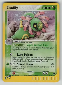 Cradily 3/100 Holo Rare Sandstorm Pokemon LP - Image 1