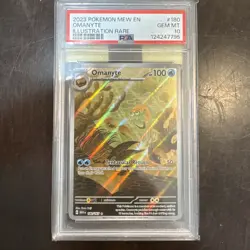 Pokemon 2023 Omanyte 180/165 Illustration Rare 151 GEM MINT PSA 10 - Image 1