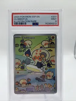 Pokemon Clobbopus 207/191 Sv08: Surging Sparks Illustration Rare Holo PSA 9 2024 - Image 1