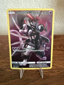 Pokemon TCG Armored Mewtwo SM228 Black Star Promo 2019 Full Art LP - Image 1