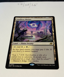Magic the Gathering MTG Godless Shrine x1 Rare Card NM/M Eternities - Image 1