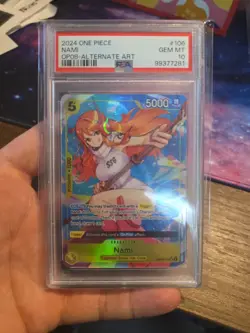 Bandai One Piece Nami OP08-106 Two Legends Alt Art Foil PSA 10 2024 - Image 1