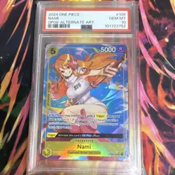 Nami OP08-106 Alt Art Super Rare OP08 PSA 10 One Piece TCG - Image 3