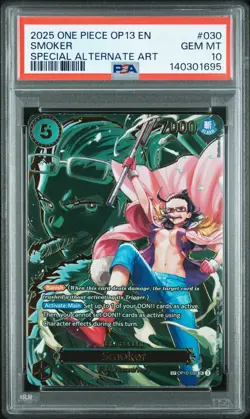 2025 ONE PIECE OP13-CARRYING ON HIS WILL SPECIAL ALTERNATE ART SMOKER PSA 10 - Image 1