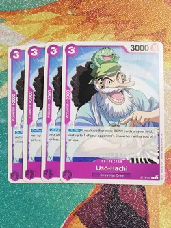 4x Uso-Hachi - ST18-001 - PRB02 Reprint - One Piece TCG - English Playset - Image 1