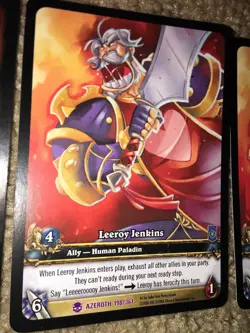World of Warcraft Azeroth WoW TCG Card LEEROY JENKINS Extended Art EA EPIC #198 - Image 1