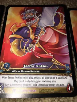 World of Warcraft Azeroth WoW TCG Card LEEROY JENKINS Extended Art EA EPIC #198 - Image 4