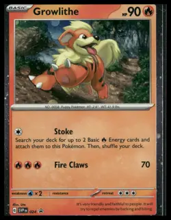 Growlithe #024 Cosmos Holo SV: Scarlet & Violet Promo Cards Pokemon NM - Image 1
