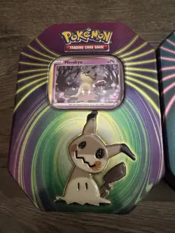 Pokemon Mighty Mysterious Tins EMPTY Lot w/ Mimikyu Snorlax Darkrai & Code Cards - Image 2