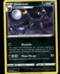 Umbreon Promo McDonald's Promos 2024 009/015 Darkness Normal Pokemon Card - Image 1