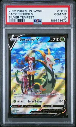 PSA 10 - Serperior V TG13/TG30 - Silver Tempest Pokemon Card - GEM MINT - Image 1