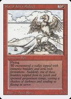 Roc of Kher Ridges Revised HEAVILY PLD Red Rare Reserved List MTG CARD ABUGames - Image 1