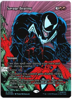 Savage Beating (Borderless) Foil M Marvel Universe Eternal-Legal 26 NM - Image 1