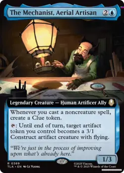 The Mechanist, Aerial Artisan (Extended Art) [TLA - 369] - NM [Foil] TCG MTG - Image 1
