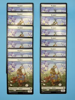 12x Rabbit Tokens Bloomburrow Hare Apparent MTG Magic The Gathering - Image 1