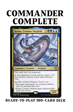 Koma, Cosmos Serpent RAMP and GIANT CREATURES Magic MTG Custom Commander Deck - Image 1