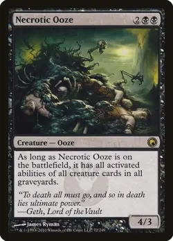Necrotic Ooze Scars of Mirrodin PLD Black Rare MAGIC GATHERING CARD ABUGames - Image 1