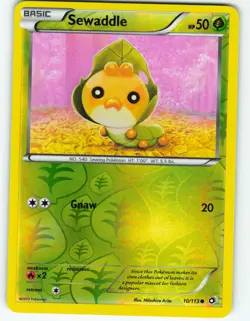 Sewaddle - Reverse Holo - 10/113 Legendary Treasures - Pokemon TCG - 2013 - Image 1