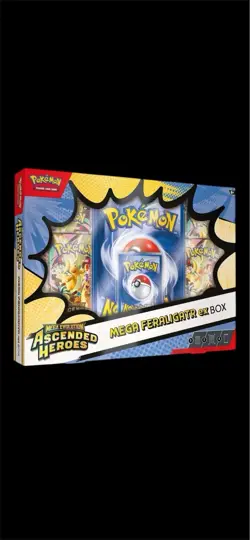 Pokemon TCG Mega Evolution Ascended Heroes Mega Feraligatr EX Box - PRE-SALE - Image 1
