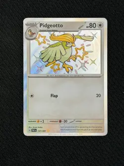 Pokemon TCG Scarlet & Violet Paldean Fates Pidgeotto Holo 197/091 - Image 1