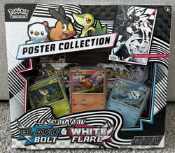 POKEMON SV10.5 BLACK BOLT WHITE FLARE POSTER COLLECTION BOX SEALED - Image 1