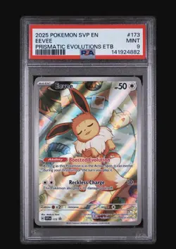 2025 POKEMON SVP EN-SV BLACK STAR PROMO #173 EEVEE PSA 9 - Image 3