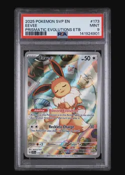 2025 POKEMON SVP EN-SV BLACK STAR PROMO #173 EEVEE PSA 9 - Image 5