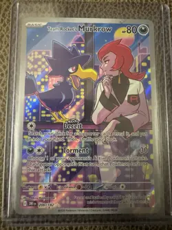 2025 Pokemon Destined Rivals Team Rocket's Murkrow #200/182 - Image 1