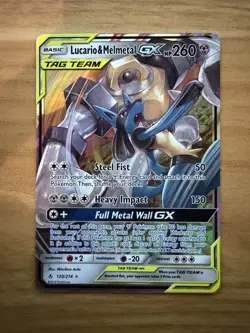Pokemon Lucario and Melmetal GX SM Unbroken Bonds 120/214 Near Mint NM - Image 1