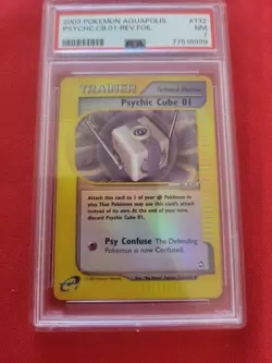Pokemon: Psychic Cube 01 Aquapolis Reverse Holo #132/147 2003 - PSA 7 NM - D50 - Image 3