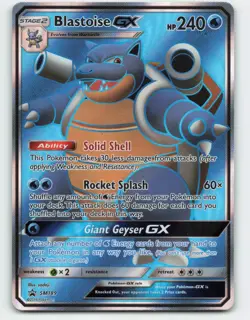 2019 Pokemon, Sun and Moon Promos, #SM189 Blastoise GX, Full Art, Black Star - Image 1