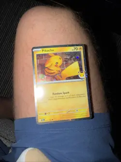 2026 Pikachu 051/162 Pokemon Day 30th Anniversary Stamped Promo TCG Cosmo Holo - Image 1