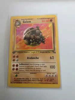 Golem 1st Edition 36/62 Pokemon Fossil Pack Fresh - Image 1
