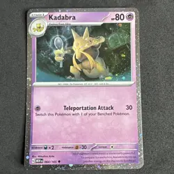 POKEMON KADABRA #064/165 UNCOMMON COSMOS HOLO SCARLET & VIOLET 151 LP - Image 1