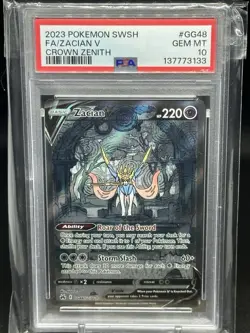 ZACIAN V Crown Zenith Holo Trainer Gallery #GG48 PSA 10 Pokemon - Image 1