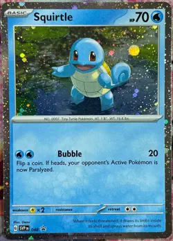 Squirtle Cosmos Holo Black Star Promo - SVP048 - Scarlet & Violet Pokemon 2023 - Image 1