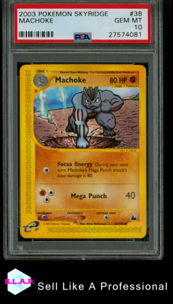 MACHOKE POKEMON NON HOLO SKYRIDGE 38 2003 ENGLISCH PSA 10 - Image 1