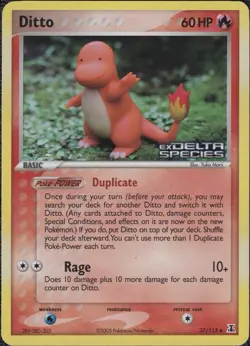 Pokemon Ditto (Charmander) Ex Delta Species Reverse Holo 37/113 Nm/Lp - Image 1