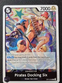 PIRATES DOCKING SIX OP15-088 RARE One Piece TCG Adventure on Kami’s Island NM - Image 1