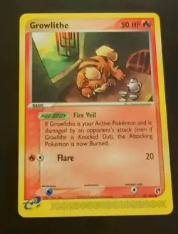 🔥 Pokemon TCG Growlithe 65 EX Sandstorm NM/MT card 65/100 EX Ruby & Sapphire - Image 1